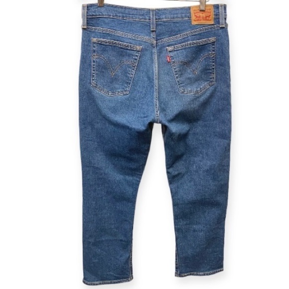 Levi’s 32 (14/15) Wedgie Straight Jeans Button Fly Stretch Womens High Rise - Picture 4 of 16
